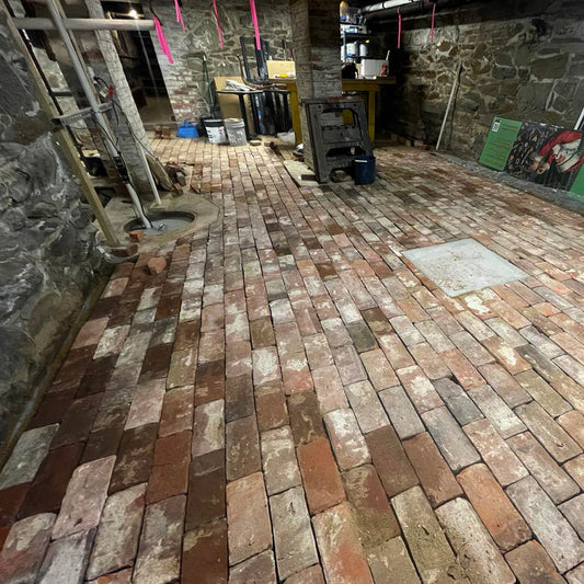 Museum Basement Paved with Reclaimed 1785 Bricks