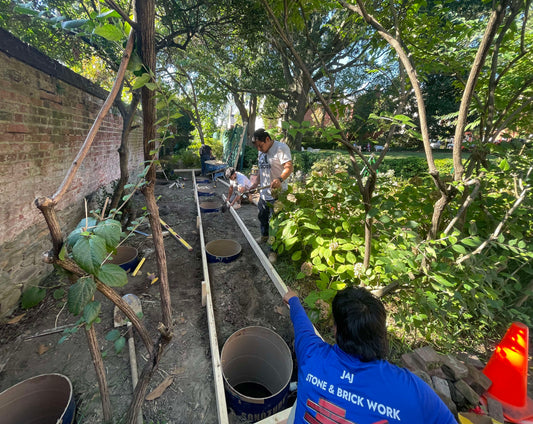 Garden Wall Stabilization Project Begins